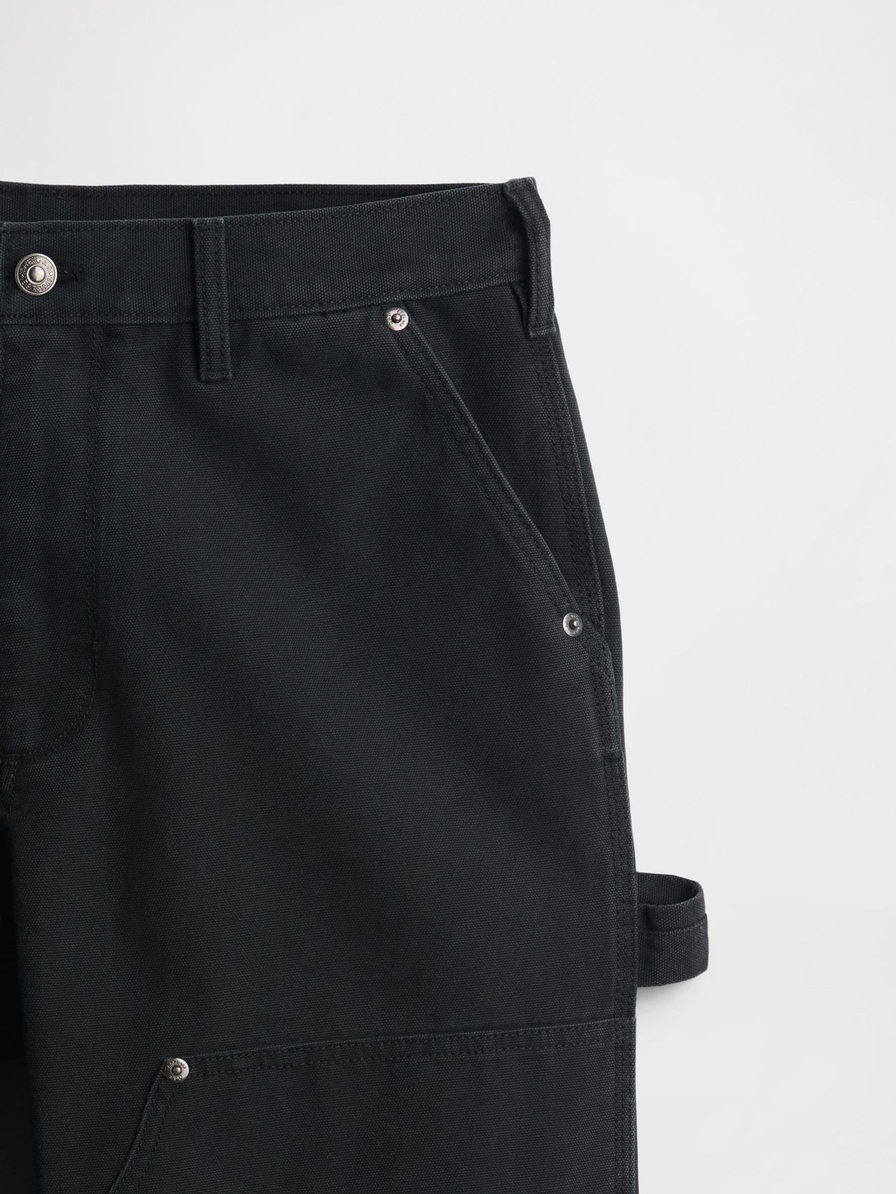 Buy Gap Black 90s Loose Canvas Double-Knee Carpenter Trousers from