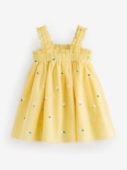 Gap Yellow Embroidered Daisy Tulle Dress (6mths-5yrs) - Image 1 of 5