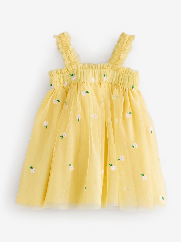 Gap Yellow Embroidered Daisy Tulle Dress (6mths-5yrs) - Image 2 of 5 Gap Yellow Embroidered Daisy Tulle Dress (6mths-5yrs) - Image 2 of 5