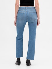 Gap Medium Indigo High Waisted '90s Slim Straight Crop Jeans - Image 2 of 6