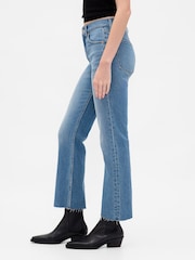 Gap Medium Indigo High Waisted '90s Slim Straight Crop Jeans - Image 4 of 6