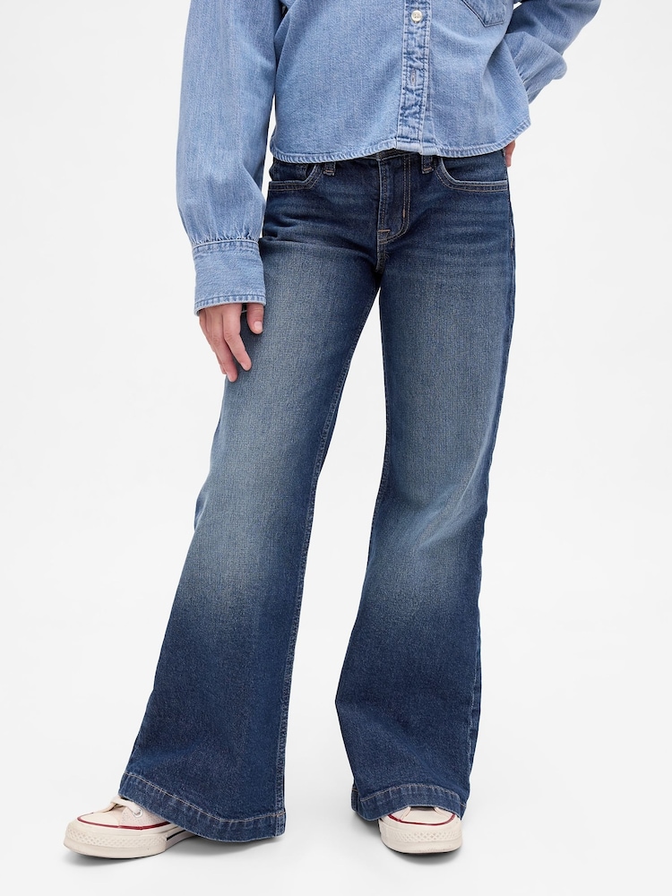Gap Low Rise Relaxed Flare Jeans (5-13yrs) - Image 1 de 5