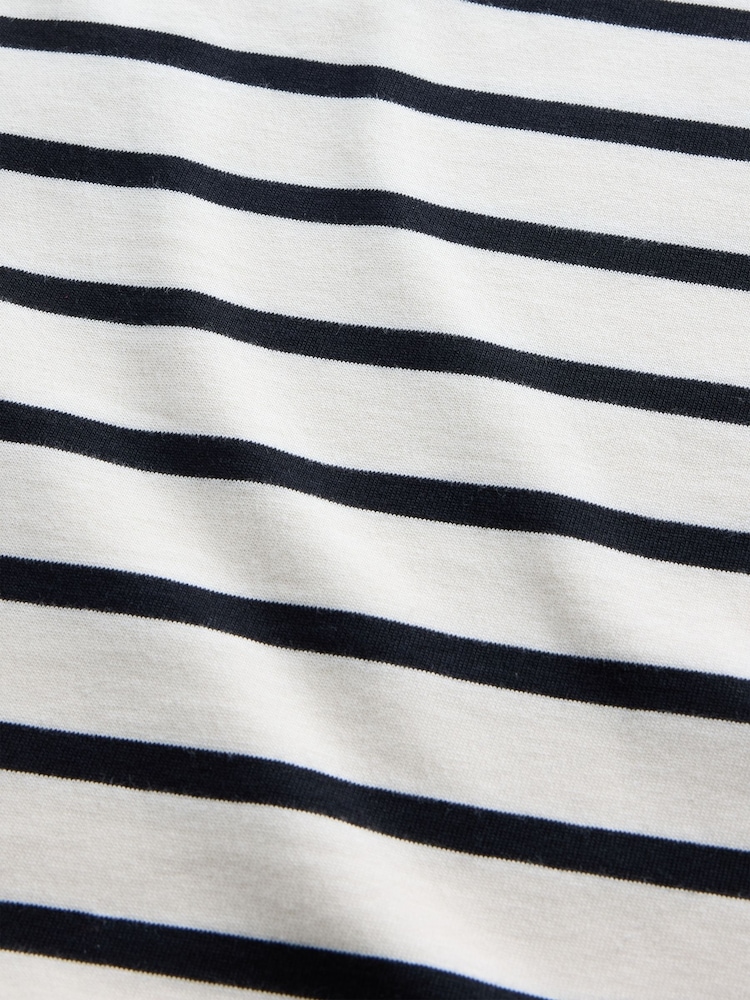 Gap White Striped Heavyweight Oversized Maxi T-Shirt Dress - Image 4 of 4