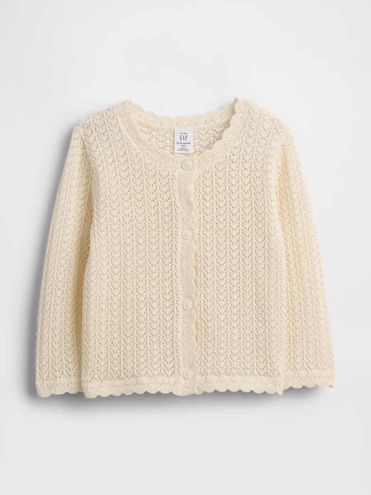 Gap Cream Crochet Cardigan (Newborn-24mths) (0-24mths) - Image 1 of 3