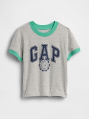Gap Grey Logo Ringer T-Shirt (6mths-5yrs) - Image 1 of 3