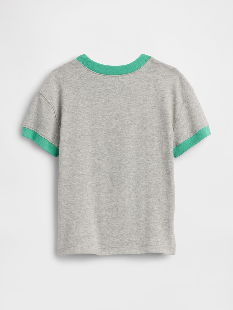 Gap Grey Logo Ringer T-Shirt (6mths-5yrs) - Image 2 of 3