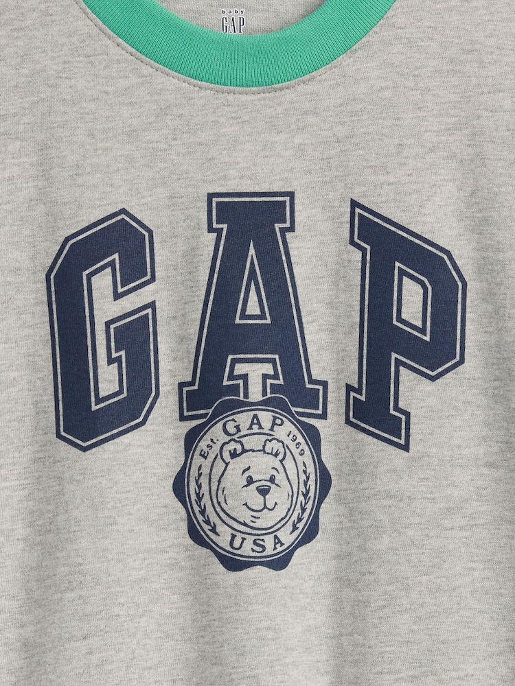 Gap Grey Logo Ringer T-Shirt (6mths-5yrs) - Image 3 of 3