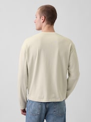 Gap Yellow Relaxed Logo Boxy Long Sleeve T-Shirt - Image 2 of 5