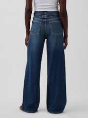 Gap Medium wash Mid Rise UltraSoft Buckle Baggy Jeans - Image 2 of 4