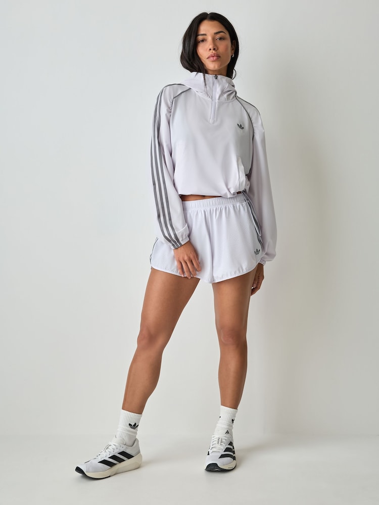 adidas Lilac Purple x Originals Ruffle Training Shorts - Image 2 of 6