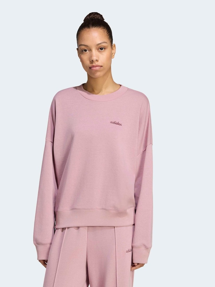 adidas Mauve Purple Colourpop Crew Neck Sweatshirt - Image 1 of 6 adidas Mauve Purple Colourpop Crew Neck Sweatshirt - Image 1 of 6