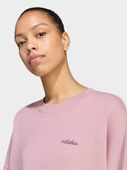 adidas Mauve Purple Colourpop Crew Neck Sweatshirt - Image 4 of 6