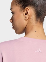 adidas Mauve Purple Colourpop Crew Neck Sweatshirt - Image 5 of 6