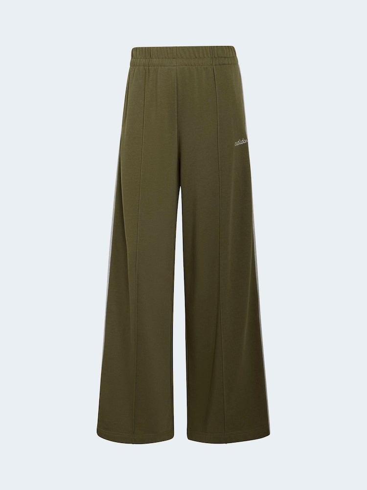 adidas Olive Green Colourpop Wide Leg Joggers - Image 6 of 6