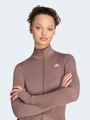 adidas Brown Studio Full Zip Jacket - Image 4 of 6