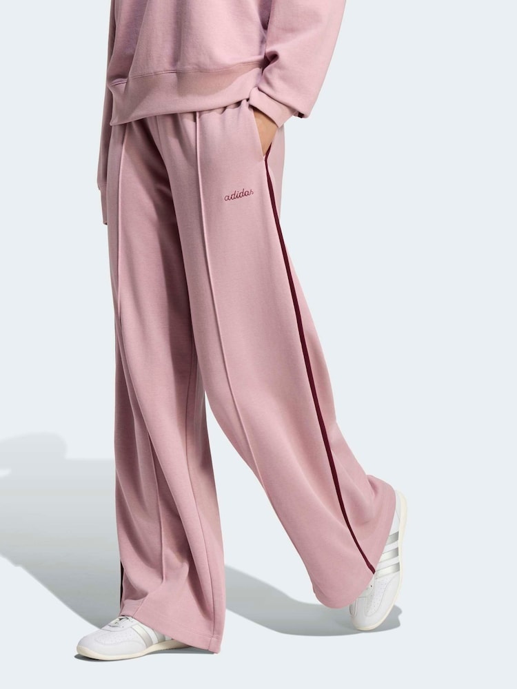 adidas Mauve Purple Colourpop Wide Leg Joggers - Image 1 of 6 adidas Mauve Purple Colourpop Wide Leg Joggers - Image 1 of 6