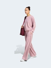 adidas Mauve Purple Colourpop Wide Leg Joggers - Image 3 of 6