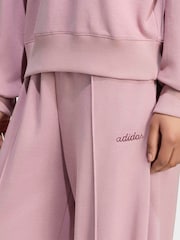 adidas Mauve Purple Colourpop Wide Leg Joggers - Image 4 of 6