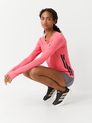 adidas Bright Pink Adizero Long-Sleeve T-Shirt - Image 2 of 5