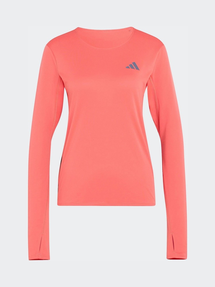 adidas Bright Pink Adizero Long-Sleeve T-Shirt - Image 5 of 5