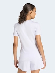 adidas Lilac Purple Workout Essentials V-Neck T-Shirt - Image 4 of 8