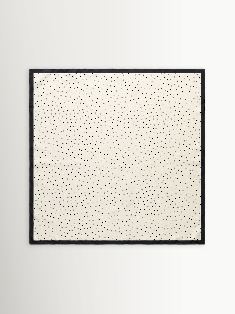 By Malene Birger White Poulas Polka Dot Square Scarf - Image 1 of 3