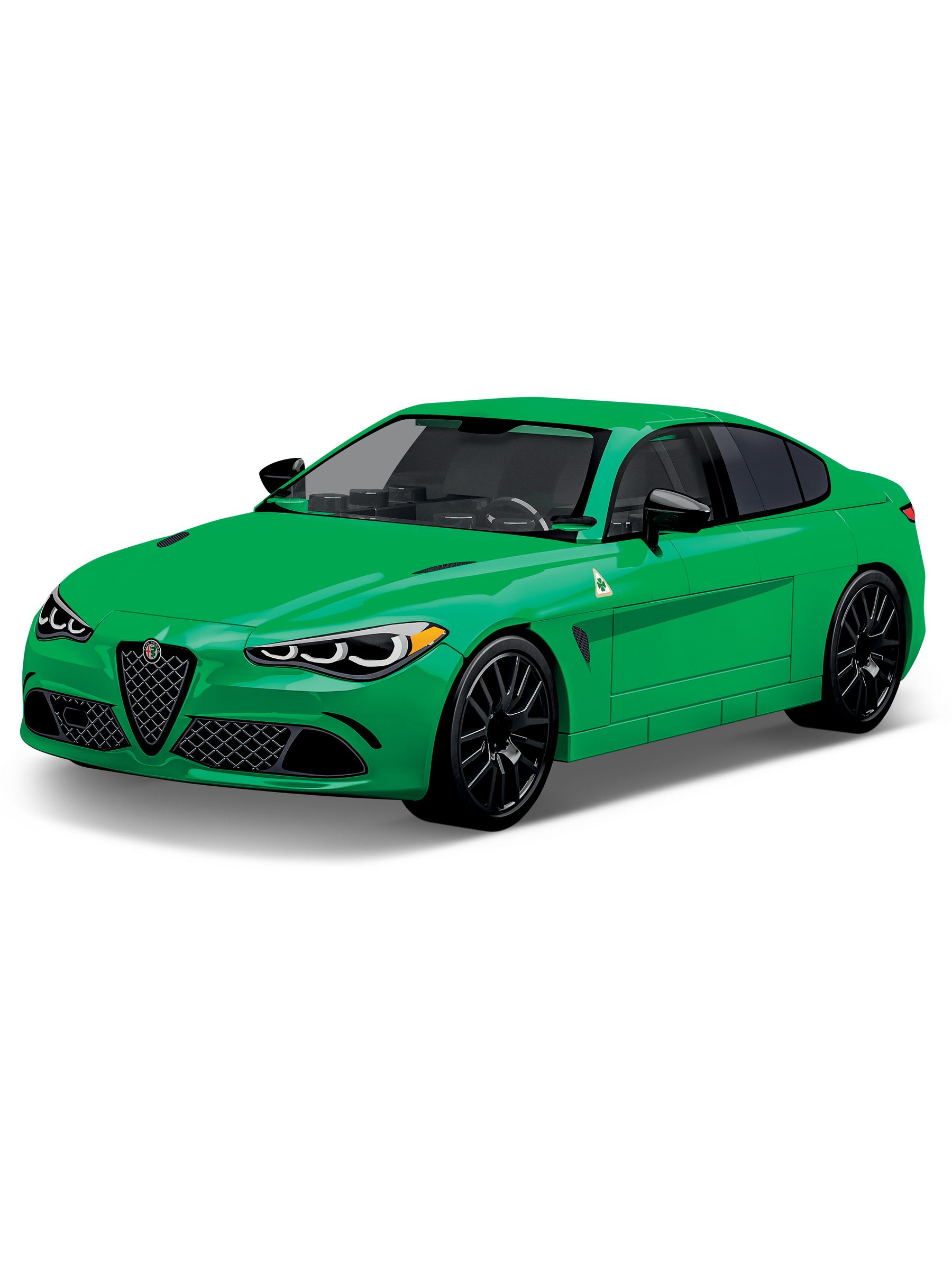 COBI-24605 Green Alfa Romeo Giulia Quadrifoglio Car Building Brick Model 90pcs - Image 6