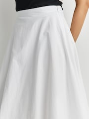 By Malene Birger White Aubrey Bubble Hem Midi Skirt - Image 4 of 6