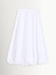 By Malene Birger White Aubrey Bubble Hem Midi Skirt - Image 6 of 6
