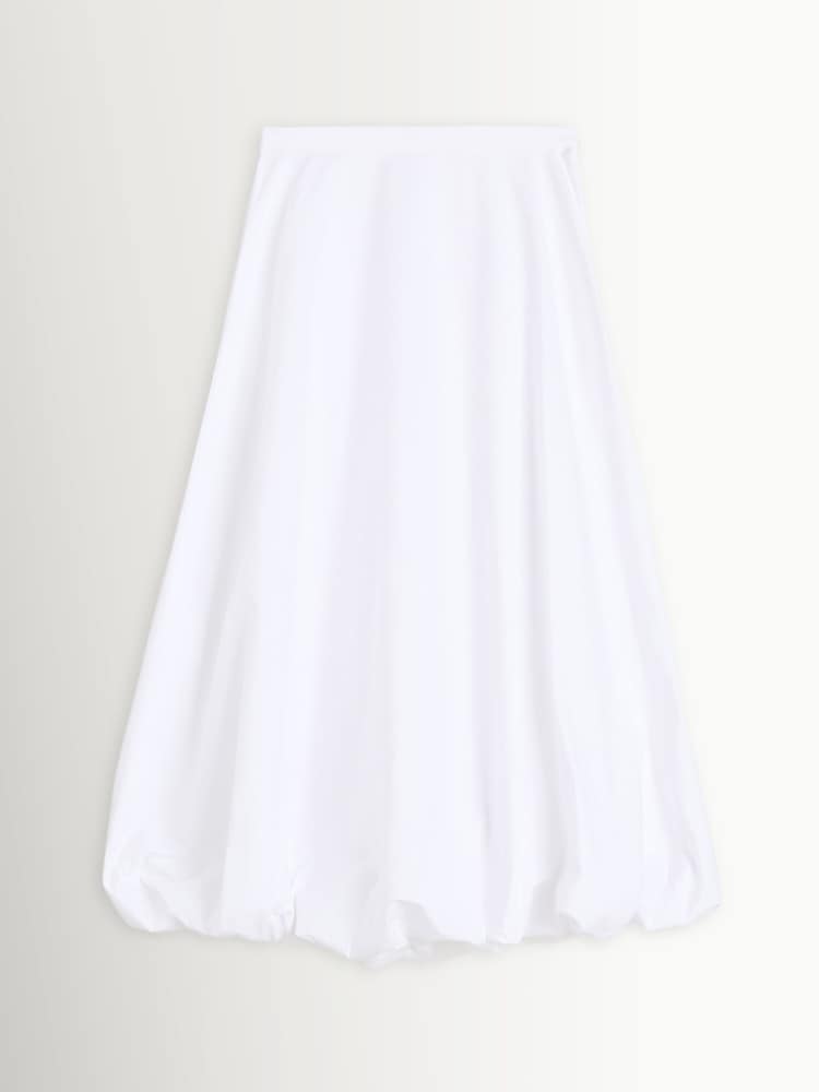 By Malene Birger White Aubrey Bubble Hem Midi Skirt - Image 6 of 6