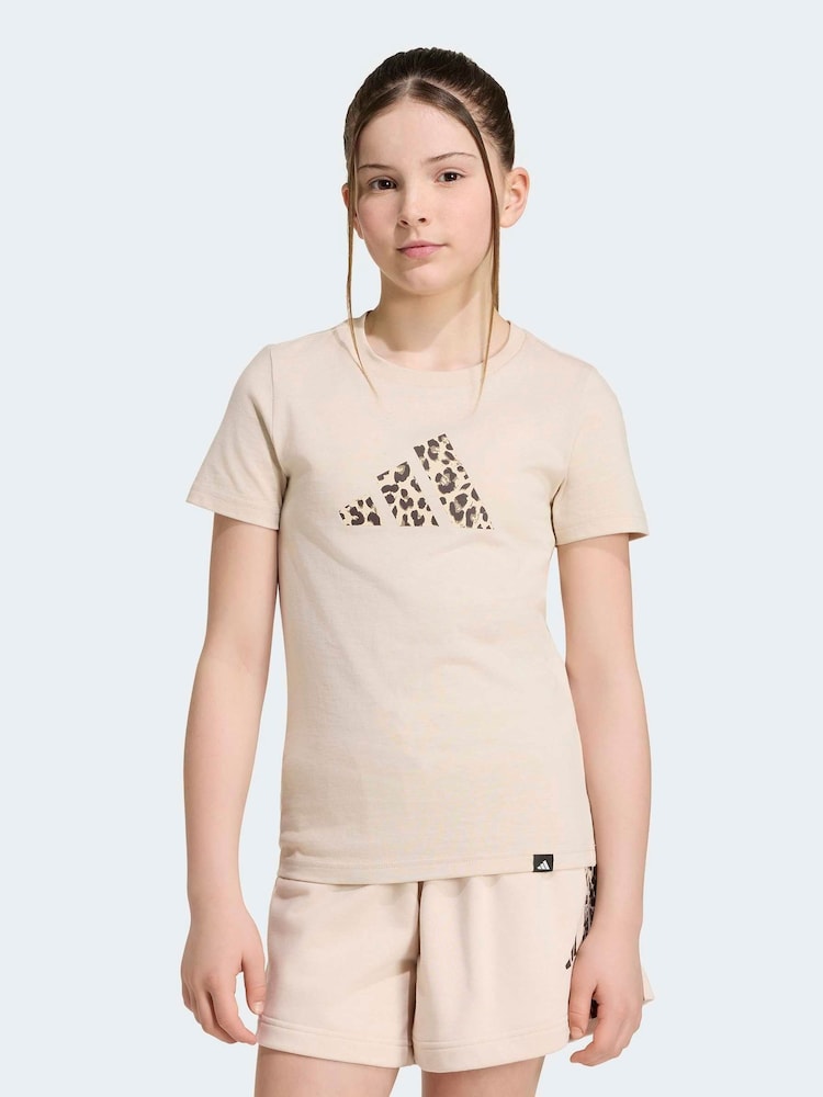 adidas Brown Animal T-Shirt - Image 1 of 6