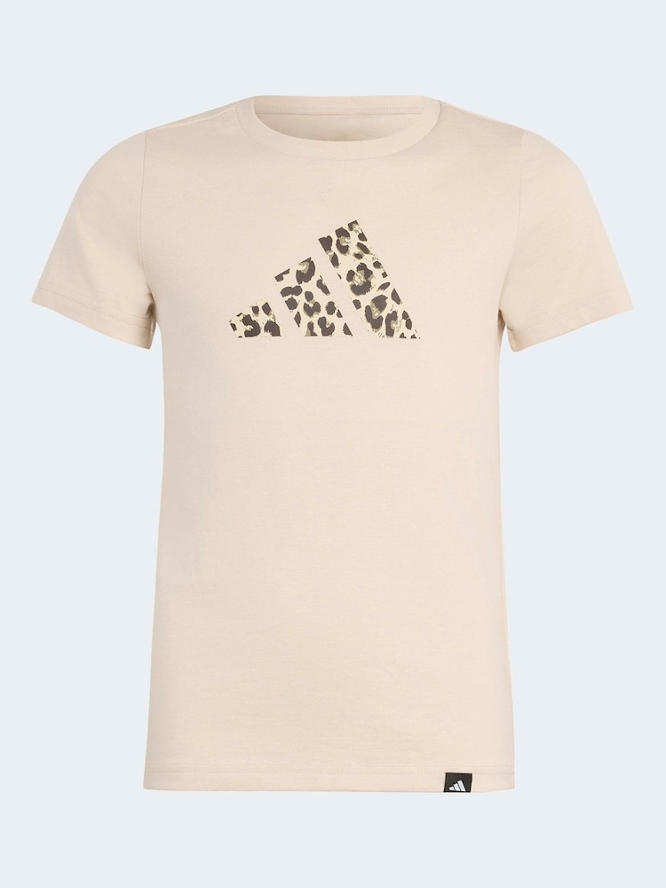 adidas Brown Animal T-Shirt - Image 6 of 6