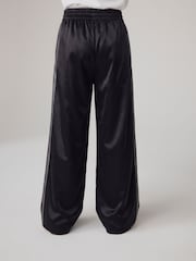 adidas Black Satin Joggers - Image 2 of 3