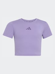 adidas Purple Soft Touch Baby Crop T-Shirt - Image 1 of 1