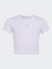 adidas Light Purple Soft Touch Baby Crop T-Shirt - Image 1 of 1
