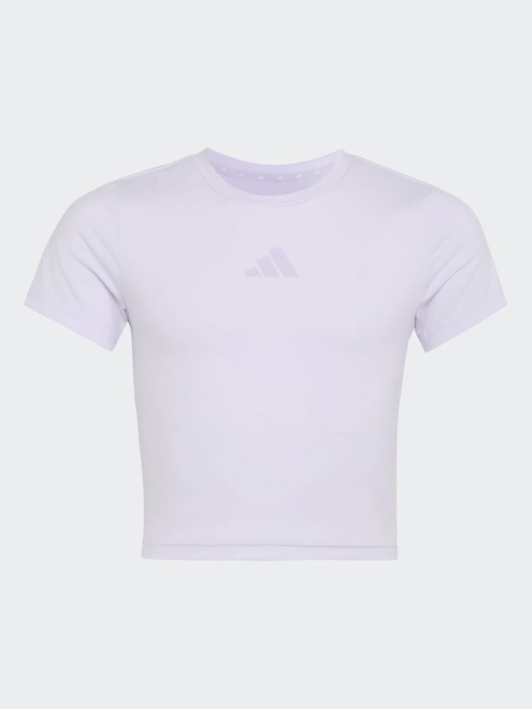 adidas Light Purple Soft Touch Baby Crop T-Shirt - Image 1 of 1 adidas Light Purple Soft Touch Baby Crop T-Shirt - Image 1 of 1