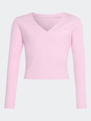 adidas Originals Pink Slim Long Sleeves T-Shirt - Image 5 of 5