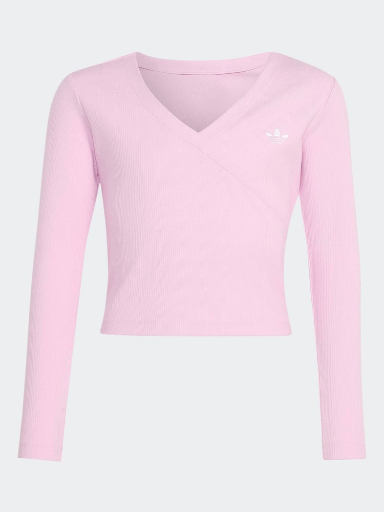 adidas Originals Pink Slim Long Sleeves T-Shirt - Image 5 of 5 adidas Originals Pink Slim Long Sleeves T-Shirt - Image 5 of 5