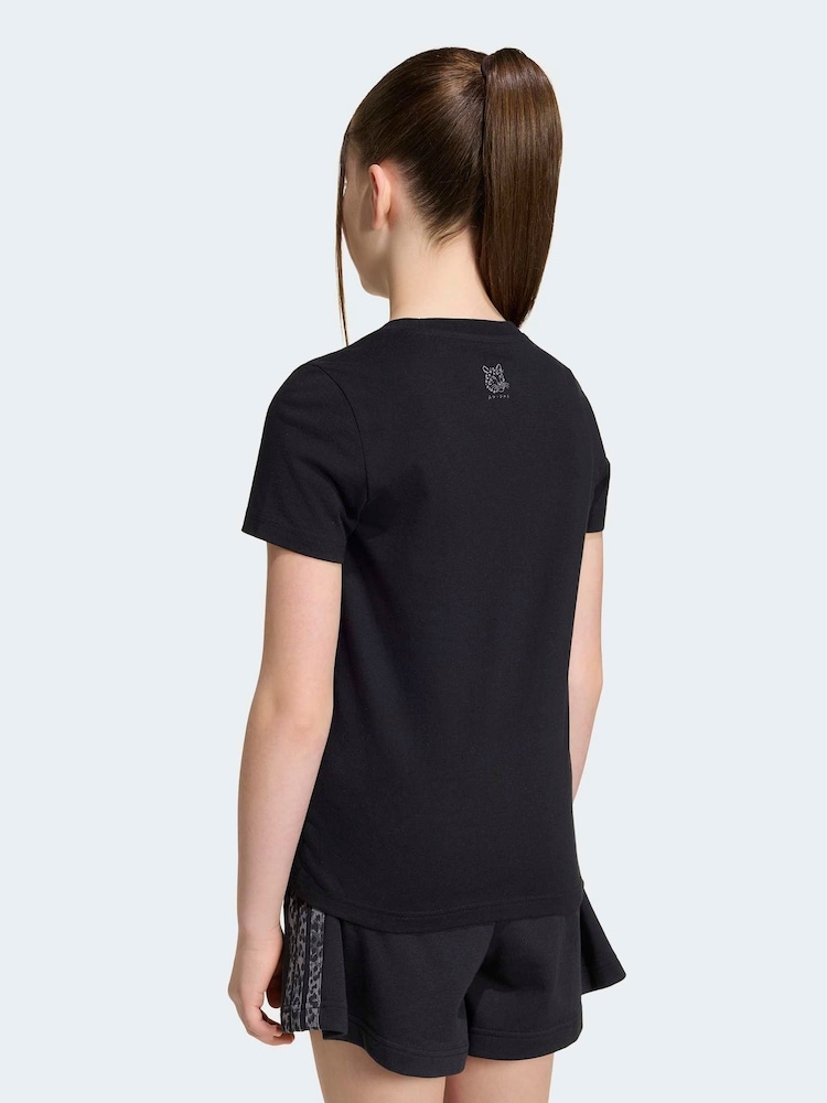 adidas Black Animal T-Shirt - Image 2 of 6