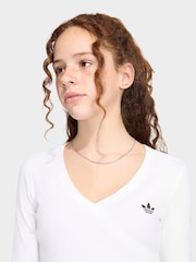 adidas Originals White Slim Long Sleeves T-Shirt - Image 5 of 6