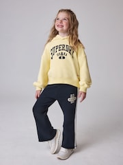 Superdry Yellow/Navy Sweat Top & Leggings Set - Image 1 of 13
