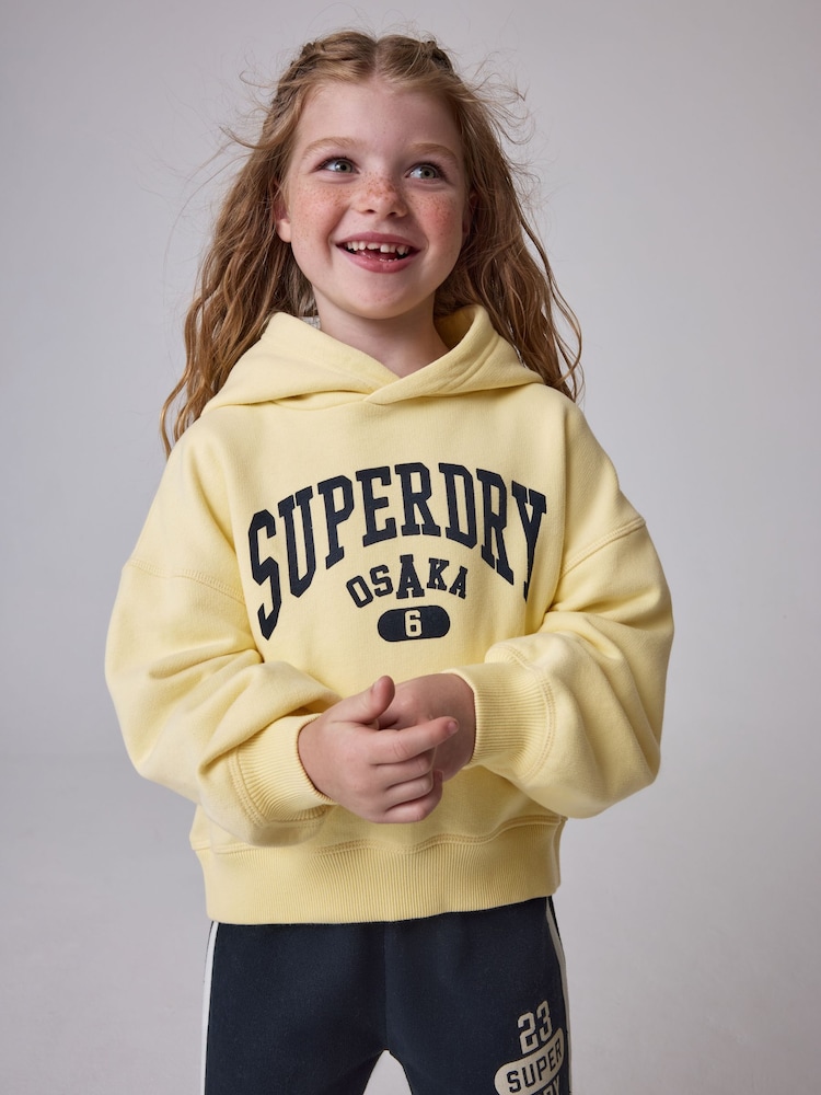 Superdry Yellow/Navy Sweat Top & Leggings Set - Image 2 of 13 Superdry Yellow/Navy Sweat Top & Leggings Set - Image 2 of 13
