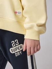Superdry Yellow/Navy Sweat Top & Leggings Set - Image 5 of 13