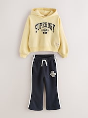 Superdry Yellow/Navy Sweat Top & Leggings Set - Image 7 of 13