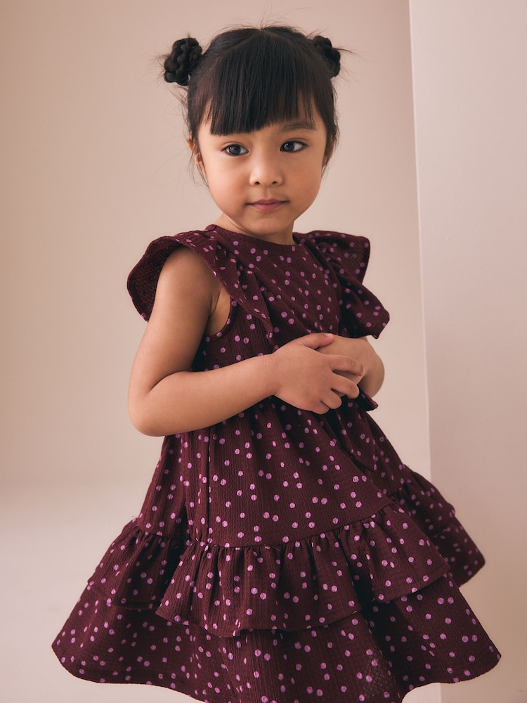 Brown Tiered Summer Dress (3mths-7yrs) - Image 1 of 8