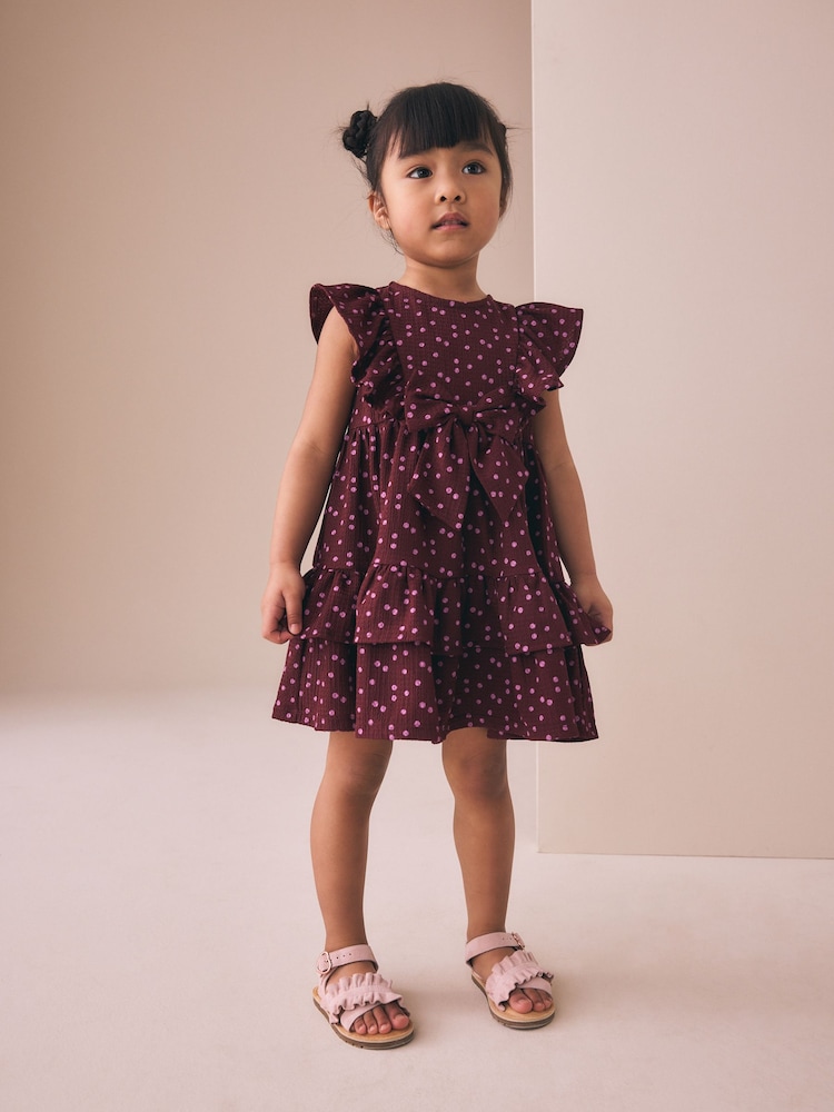 Brown Tiered Summer Dress (3mths-7yrs) - Image 2 of 8