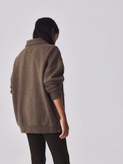 Superdry Brown Flared Leggings Sweat Top & Joggers Set - Image 5 of 13
