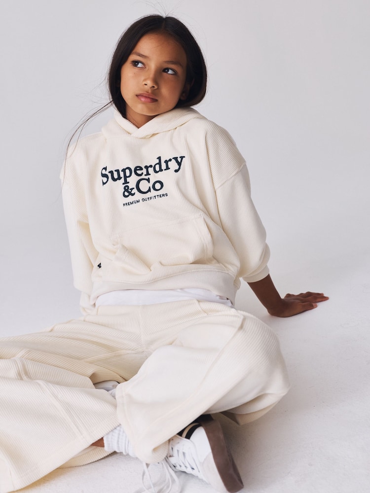 Superdry Cream Sweatshirt & Joggers Set - Image 1 of 14 Superdry Cream Sweatshirt & Joggers Set - Image 1 of 14
