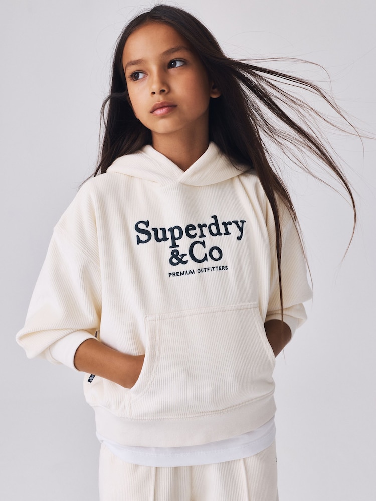 Superdry Cream Sweatshirt & Joggers Set - Image 2 of 14 Superdry Cream Sweatshirt & Joggers Set - Image 2 of 14