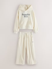 Superdry Cream Sweatshirt & Joggers Set - Image 8 of 14